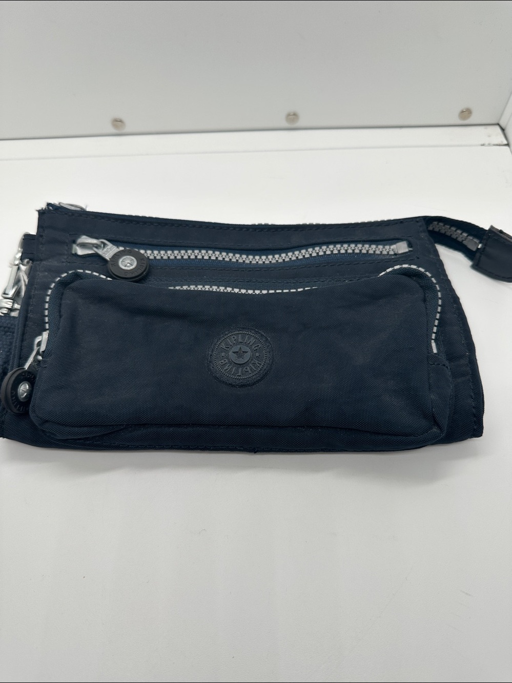 Kipling Navy Blue Wristlet with Elin Monkey Charm NWT - Picture 8 of 11